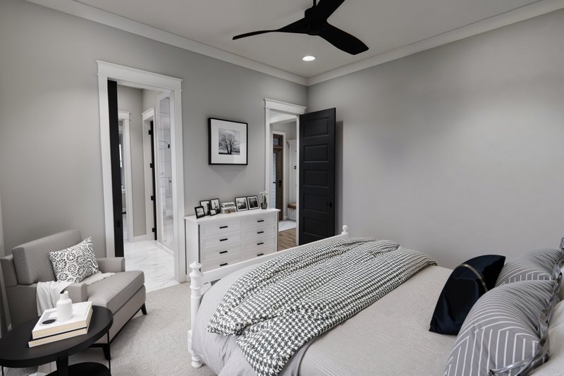 Architectural House Design - Interior - Master Bedroom 1 for Farmhouse House Plan #51-1261 - 3 bed, 3.5 bath