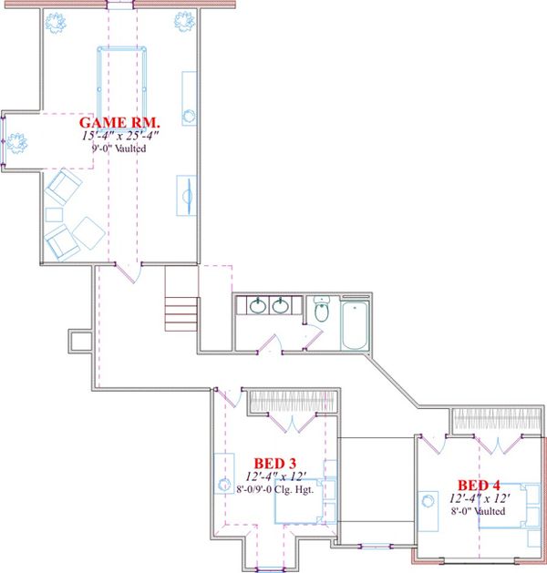 Architectural House Design - Traditional Floor Plan - Upper Floor Plan #63-285