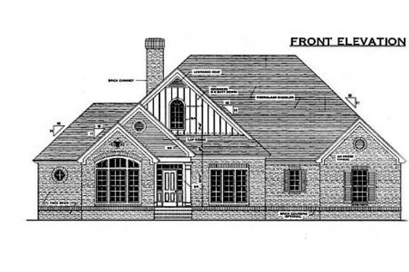 Dream House Plan - Exterior - Other Elevation 3 for Traditional House Plan #406-295 - 3 bed, 2 bath