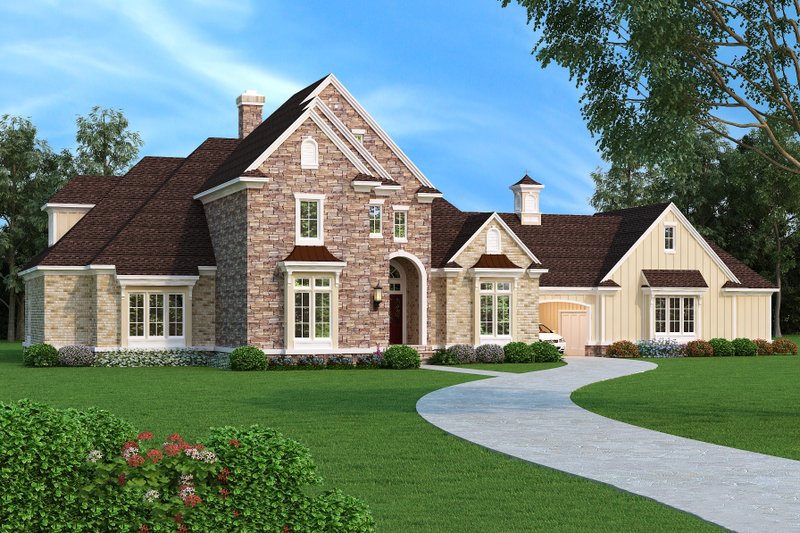 Dream House Plan - European Exterior - Front Elevation Plan #45-379