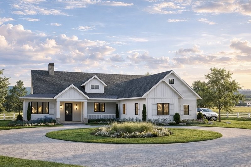 Home Plan - Exterior - Front Elevation 3 for Farmhouse House Plan #928-356 - 4 bed, 3 bath