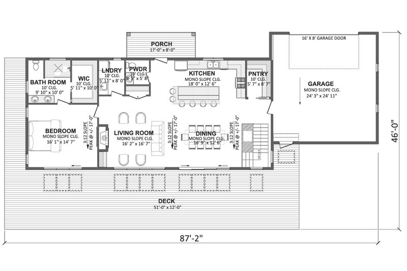 Home Plan - Floor Plan - Main Floor for Country House Plan #1089-70 - 3 bed, 2.5 bath