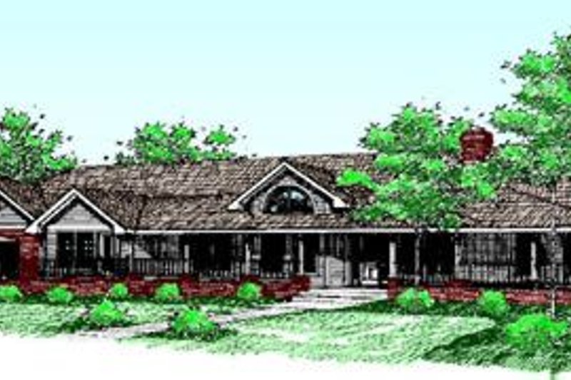 Dream House Plan - Ranch Exterior - Front Elevation Plan #60-207