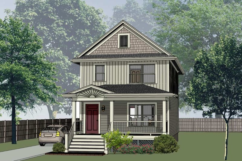 Architectural House Design - Craftsman Exterior - Front Elevation Plan #79-311