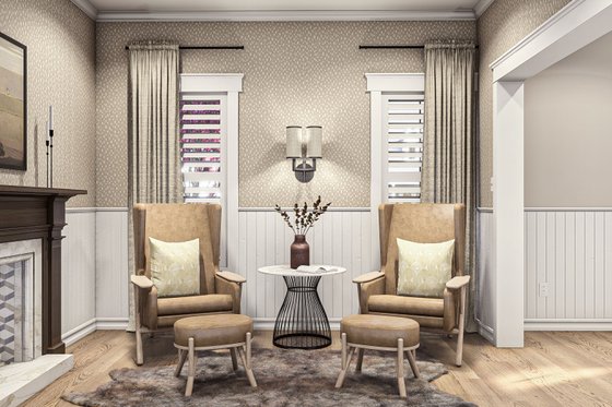 Interior - Family Room for Colonial House Plan #455-493 - 3 bed, 2.5 bath