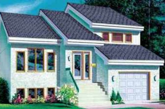 Exterior - Front Elevation for Modern House Plan #25-3041 - 3 bed, 1.5 bath