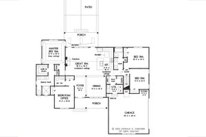 Floor Plan - Main Floor for Ranch House Plan #929-1191 - 4 bed, 2.5 bath