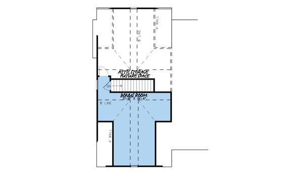 Floor Plan - Upper Floor for Farmhouse House Plan #923-409 - 3 bed, 2.5 bath