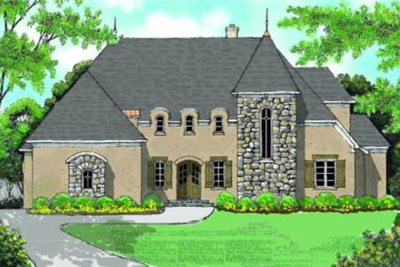 Home Plan - European Exterior - Front Elevation Plan #413-147