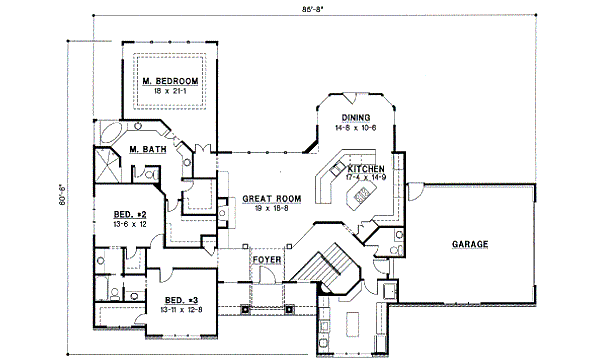 Traditional Floor Plan - Main Floor Plan #67-677