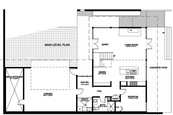 Modern Floor Plan - Main Floor Plan #498-2