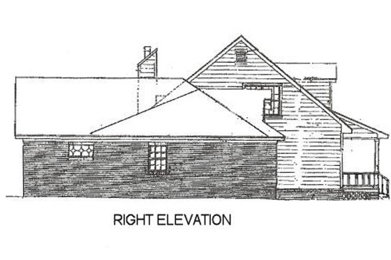 Exterior - Other Elevation 1 for Country House Plan #14-211 - 3 bed, 2.5 bath