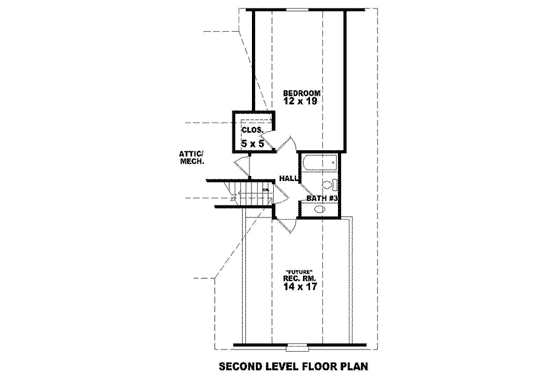 Floor Plan - Upper Floor for Traditional House Plan #81-874 - 4 bed, 3 bath