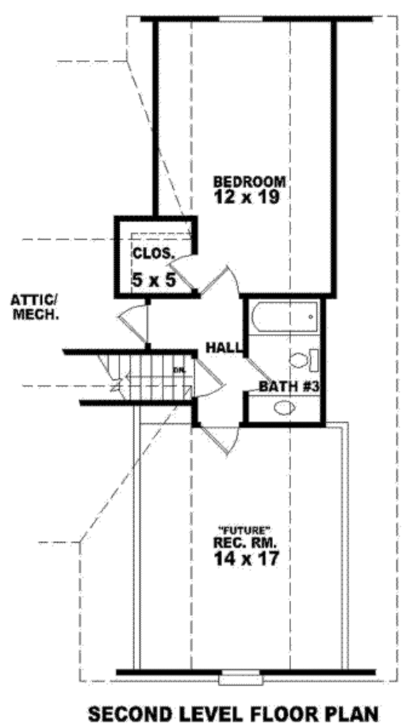 Traditional Floor Plan - Upper Floor Plan #81-874