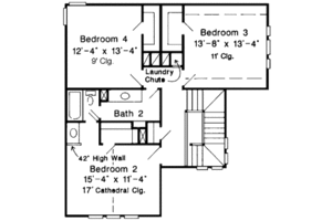 Floor Plan - Upper Floor for Victorian House Plan #410-112 - 4 bed, 3 bath