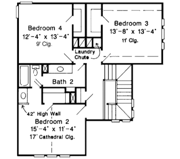 Victorian Floor Plan - Upper Floor Plan #410-112