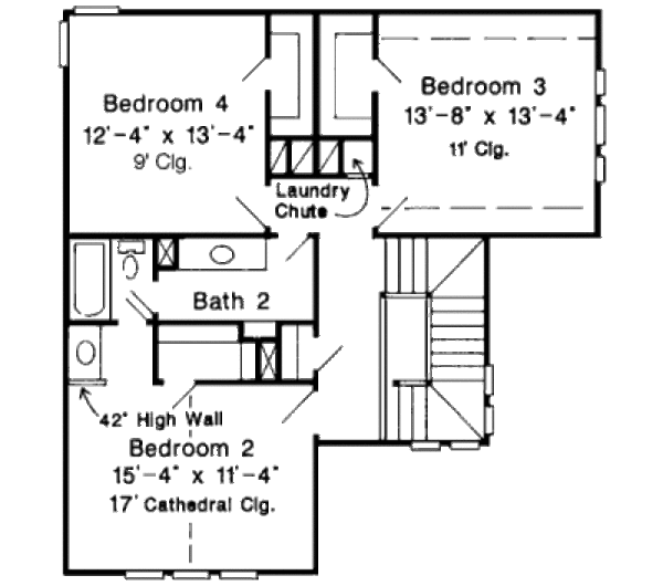 Architectural House Design - Victorian Floor Plan - Upper Floor Plan #410-112