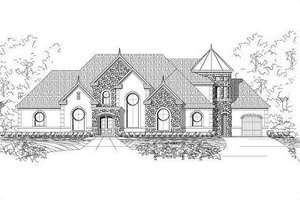 European Exterior - Front Elevation Plan #411-274