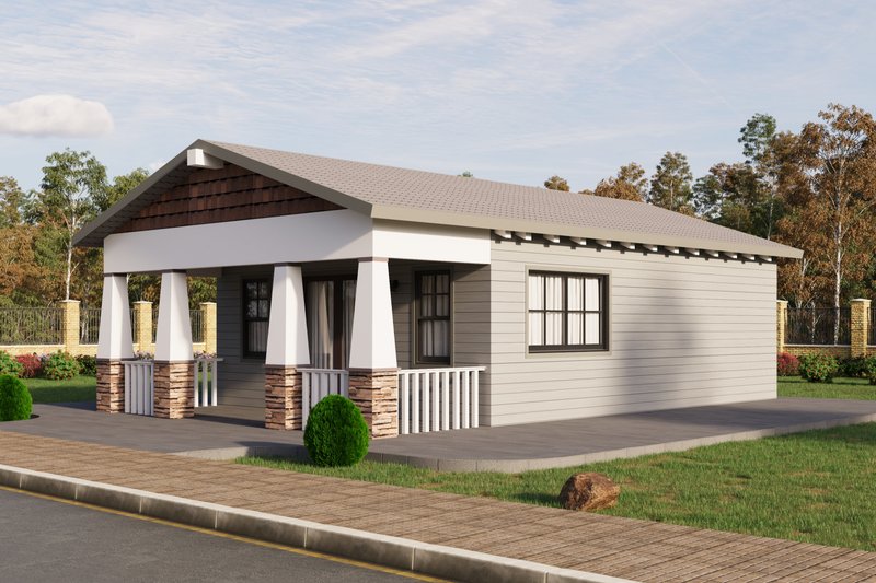 Dream House Plan - Exterior - Other Elevation 1 for Craftsman House Plan #1106-48 - 1 bed, 1 bath