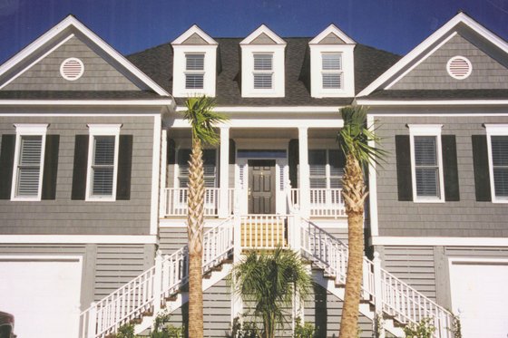 Exterior - Front Elevation 3 for Beach House Plan #1054-68 - 4 bed, 3.5 bath
