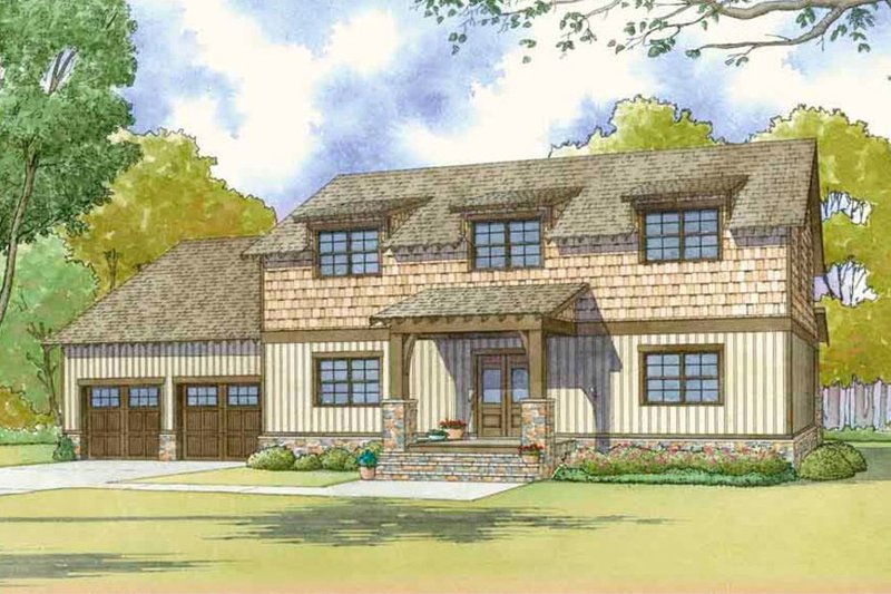 House Blueprint - Country Exterior - Front Elevation Plan #17-2617