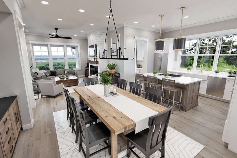House Blueprint - Interior - Dining Room for Farmhouse House Plan #51-1268 - 3 bed, 3.5 bath