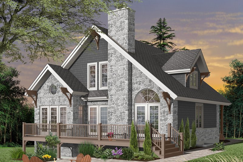Architectural House Design - Cottage Exterior - Front Elevation Plan #23-760
