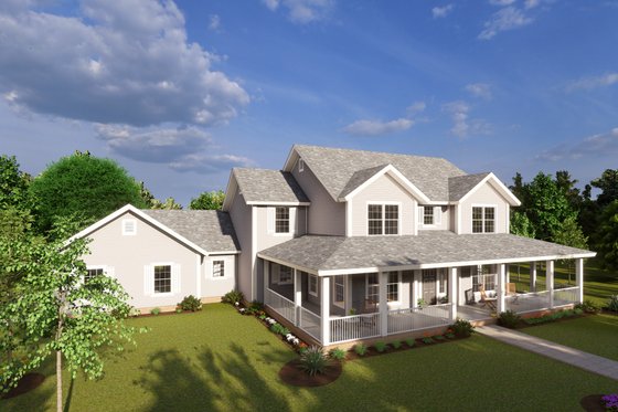 Exterior - Other Elevation for Farmhouse House Plan #513-2209 - 5 bed, 4 bath