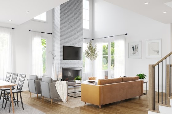 Interior - Family Room for Farmhouse House Plan #23-2788 - 3 bed, 2.5 bath