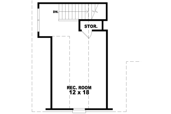 Floor Plan - Upper Floor for Southern House Plan #81-890 - 3 bed, 2 bath