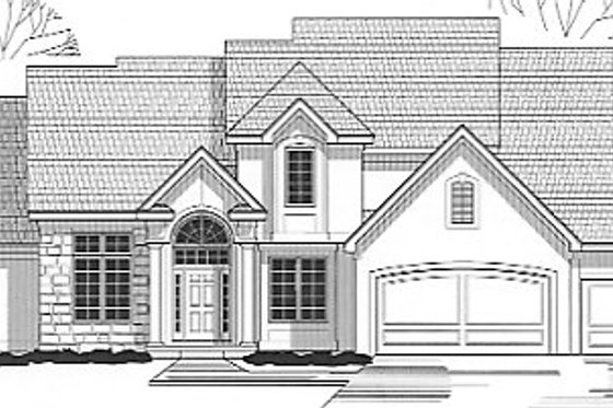 Exterior - Front Elevation for Traditional House Plan #67-425 - 4 bed, 3.5 bath