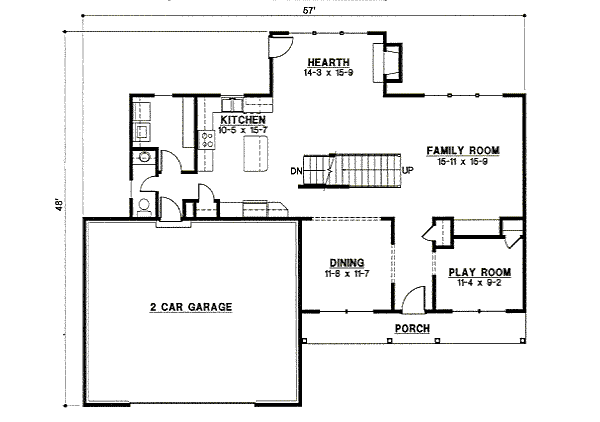 Traditional Floor Plan - Main Floor Plan #67-843