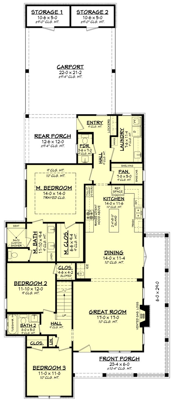 Farmhouse Floor Plan - Main Floor Plan #430-274