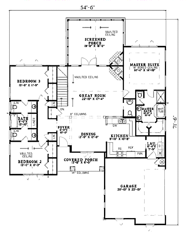 Farmhouse Floor Plan - Main Floor Plan #17-2312