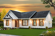 Traditional Style House Plan - 3 Beds 2 Baths 1426 Sq/Ft Plan #54-654 