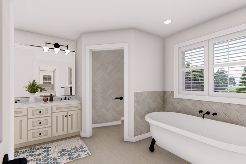 House Blueprint - Interior - Master Bathroom 3 for Traditional House Plan #1060-135 - 4 bed, 2.5 bath