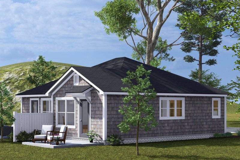 Home Plan - Exterior - Other Elevation 2 for Cottage House Plan #513-2298 - 1 bed, 1 bath