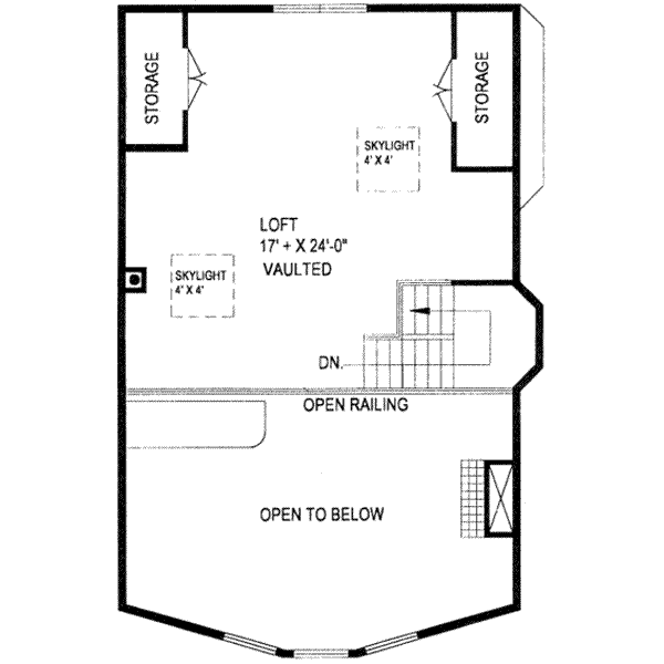 Modern Floor Plan - Upper Floor Plan #117-200