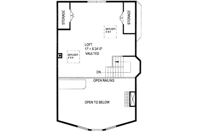 Dream House Plan - Floor Plan - Upper Floor for Modern House Plan #117-200 - 3 bed, 2 bath
