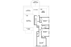 Floor Plan - Upper Floor for Southern House Plan #81-244, 2.5 bath