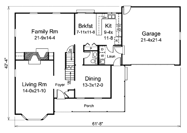 Victorian Floor Plan - Main Floor Plan #57-540