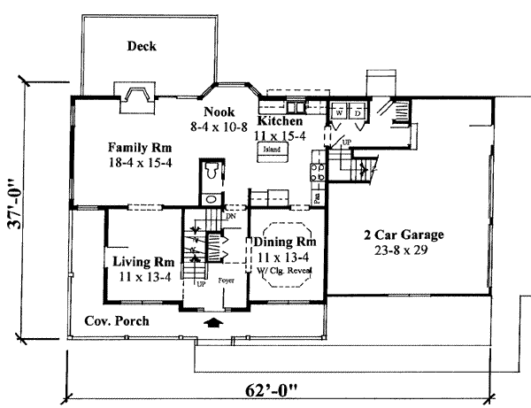Traditional Floor Plan - Main Floor Plan #75-154
