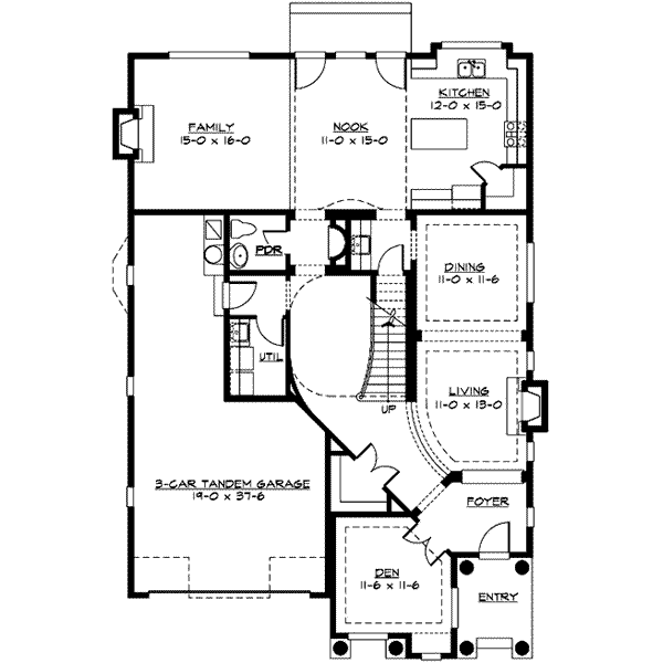 European Floor Plan - Main Floor Plan #132-157
