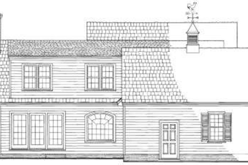 Home Plan - Exterior - Rear Elevation for Country House Plan #137-217 - 3 bed, 2.5 bath
