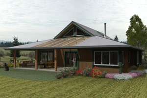 Exterior - Other Elevation 2 for Country House Plan #452-1 - 3 bed, 2 bath