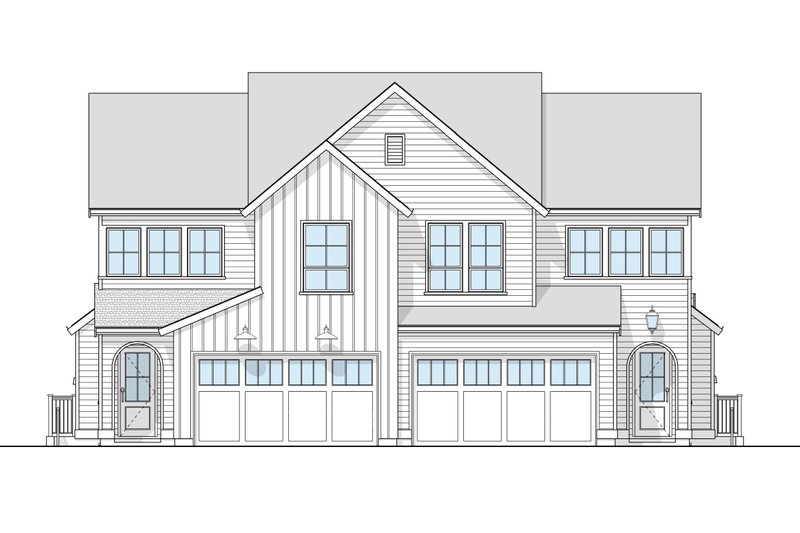 Home Plan - Exterior - Front Elevation 5 for Farmhouse House Plan #1114-29 - 8 bed, 4 bath