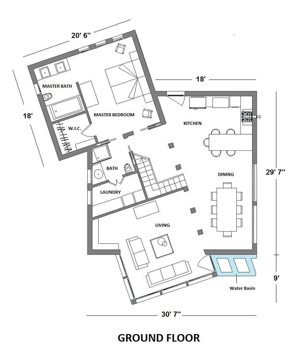 Home Plan - Modern Floor Plan - Main Floor Plan #542-3