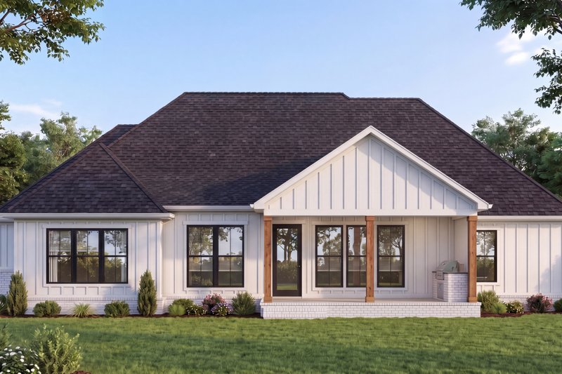 Dream House Plan - Exterior - Rear Elevation for Farmhouse House Plan #1074-136 - 4 bed, 2.5 bath