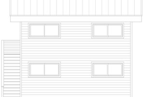 Exterior - Rear Elevation for Contemporary House Plan #932-751 - 2 bed, 1.5 bath