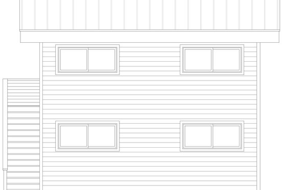 Exterior - Rear Elevation for Contemporary House Plan #932-751 - 2 bed, 1.5 bath